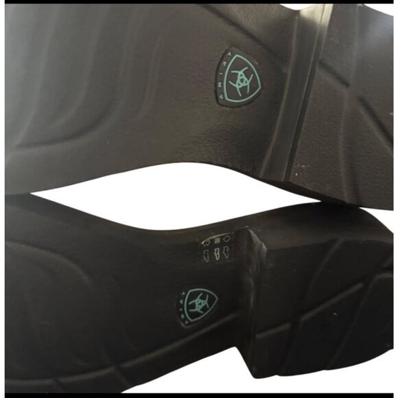 Ariat Fatbaby Leather Cowgirl Western Boots Women's 10 B Blue /Brown - Picture 9 of 10